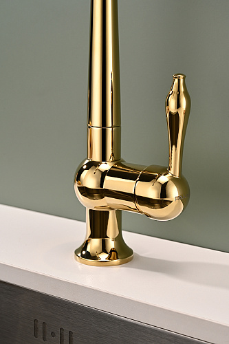 Смеситель для кухни Paulmark Retro золото Re213226-G Смеситель для кухни Paulmark Retro золото Re213226-G