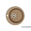 Кухонная мойка Aquaton Иверия 1A711032IV270 из литого мрамора, круглая, терракотовая Кухонная мойка Aquaton Иверия 1A711032IV270 из литого мрамора, круглая, терракотовая