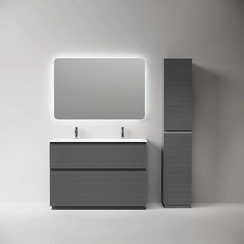 Тумба под раковину SANCOS Folk Floor FL120FGS 1190х445х850 Grey soft, напольная Тумба под раковину SANCOS Folk Floor FL120FGS 1190х445х850 Grey soft, напольная