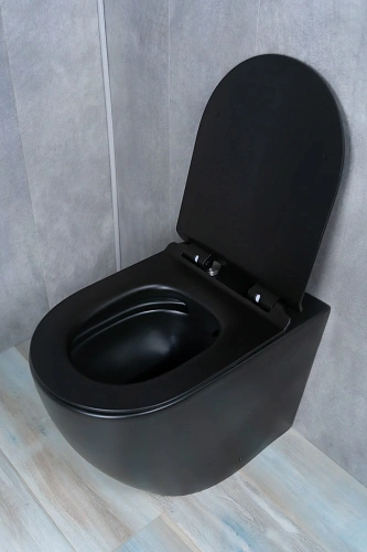 Унитаз приставной Gid TRS-269BM 62214Y черный матовый 56x36.5x42 с крышкой микролифт Унитаз приставной Gid TRS-269BM 62214Y черный матовый 56x36.5x42 с крышкой микролифт