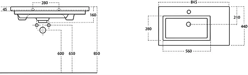 Раковина STWORKI 85 4085-KL 559829 Раковина STWORKI 85 4085-KL 559829