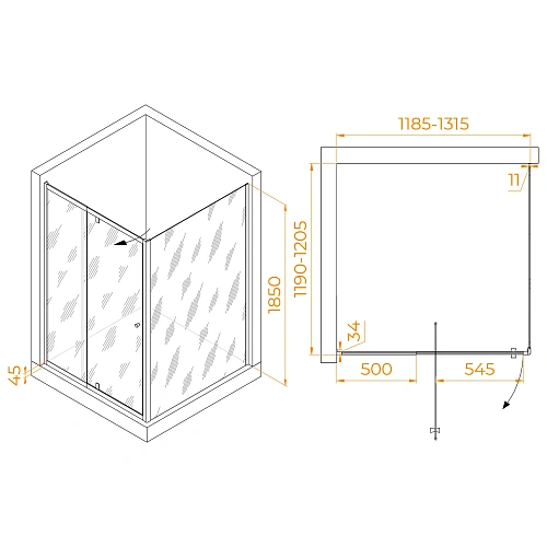 Душевой уголок RGW PA-32 (PA-02 + Z-050-1) 1200x1200 мм 41084412-011 хром Easy Clean Душевой уголок RGW PA-32 (PA-02 + Z-050-1) 1200x1200 мм 41084412-011 хром Easy Clean