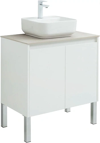 Тумба под раковину Aquanet Nova Lite 75 белый глянец (2 дверцы) 00298850 Тумба под раковину Aquanet Nova Lite 75 белый глянец (2 дверцы) 00298850