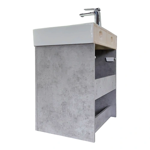 Тумба с раковиной Comforty Асти-60П 00-00019191 подвесная бетон светлый раковина CF3WL032 Тумба с раковиной Comforty Асти-60П 00-00019191 подвесная бетон светлый раковина CF3WL032