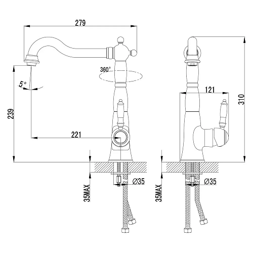 Смеситель для кухни Lemark Soul LM6004C Смеситель для кухни Lemark Soul LM6004C