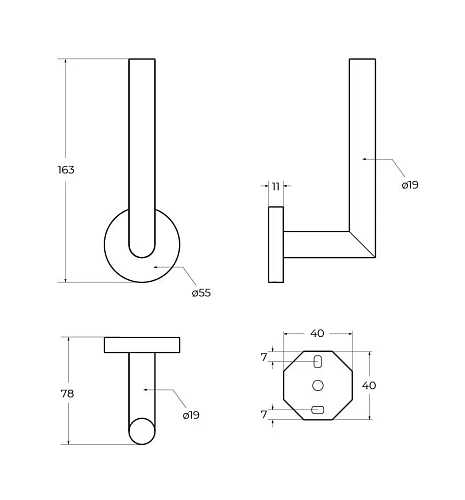 Держатель туалетной бумаги CEZARES RELAX-PHV-IN сатин Держатель туалетной бумаги CEZARES RELAX-PHV-IN сатин