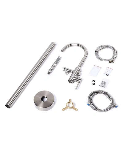 Смеситель для ванны Orange Steel M99-336ni напольный, сталь Смеситель для ванны Orange Steel M99-336ni напольный, сталь