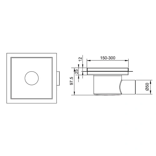 Душевой лоток RGW Shower Drain SDR-11 Q 21211130-02 Душевой лоток RGW Shower Drain SDR-11 Q 21211130-02