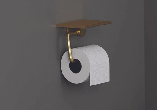 Держатель туалетной бумаги Kludi VELA R 58971N0 брашированное золото Держатель туалетной бумаги Kludi VELA R 58971N0 брашированное золото