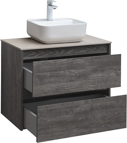 Тумба под раковину Aquanet Nova Lite 75 дуб серый (2 ящика) 00287890 Тумба под раковину Aquanet Nova Lite 75 дуб серый (2 ящика) 00287890