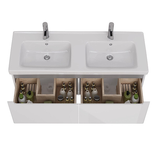 Тумба под раковину Lemark BUNO MINI 125 см подвесная, серый/белый LM05BM125T Тумба под раковину Lemark BUNO MINI 125 см подвесная, серый/белый LM05BM125T