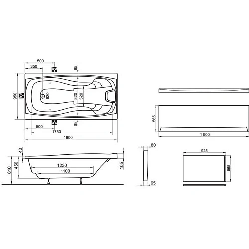 Акриловая ванна Ravak XXL 190x95 C091000000 Акриловая ванна Ravak XXL 190x95 C091000000