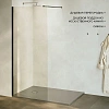 Душевая перегородка RGW Walk In WA-010B с поддоном 900 мм 359401009-14 черный, Easy Clean