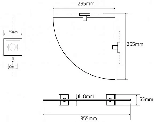 Полка Bemeta BETA 132102012 Полка Bemeta BETA 132102012