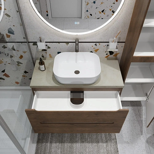 Тумба со столешницей и раковиной BelBagno ETNA 80 etna80rw-kepmco-1302-set подвесная ETNA80RW-KEPMCO-1302-SET Тумба со столешницей и раковиной BelBagno ETNA 80 etna80rw-kepmco-1302-set подвесная ETNA80RW-KEPMCO-1302-SET