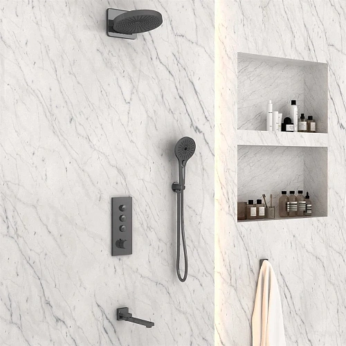 Душевая система Vincea Inspire VSFW-433TI1GM встраиваемая, вороненая сталь Душевая система Vincea Inspire VSFW-433TI1GM встраиваемая, вороненая сталь