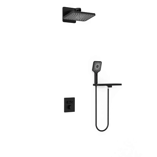 Душевая система Vincea Inspire VSFW-3I21MT4RMB встраиваемый, термостатический, двухрежимный, черный Душевая система Vincea Inspire VSFW-3I21MT4RMB встраиваемый, термостатический, двухрежимный, черный