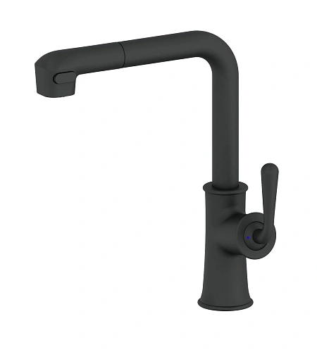 Смеситель для кухни Wonzon & Woghand с выдвижным изливом, черный матовый (WW-88439008A-MB) Смеситель для кухни Wonzon & Woghand с выдвижным изливом, черный матовый (WW-88439008A-MB)
