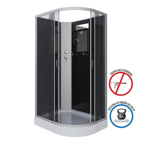 Душевая кабина Niagara Classic NG-3512-14LBK (1200х800х2000) низкий поддон (13см) стекло тонированное 35121433LBK Душевая кабина Niagara Classic NG-3512-14LBK (1200х800х2000) низкий поддон (13см) стекло тонированное 35121433LBK