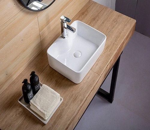 Раковина CeramaLux 7291 накладная, белый Раковина CeramaLux 7291 накладная, белый