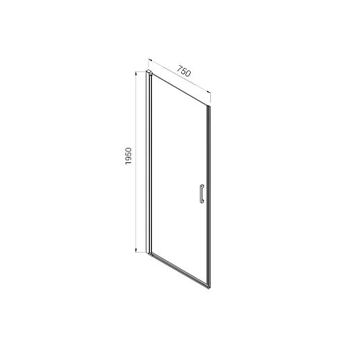 Душевая дверь Vincea Alpha VDP-3AL750MT , хром, стекло текстурное Душевая дверь Vincea Alpha VDP-3AL750MT , хром, стекло текстурное