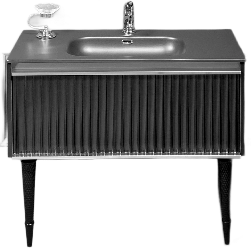 Тумба под раковину Armadi Art Canale 80 843-080-BCR черная + хром Тумба под раковину Armadi Art Canale 80 843-080-BCR черная + хром