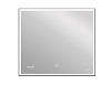 Картинка анонса товара «зеркало cersanit led (lu-led011*100-d-os) 011 design 100x80 с подсветкой часы металлическая рамка прямоугольное kn-lu-led011*100-d-os»
