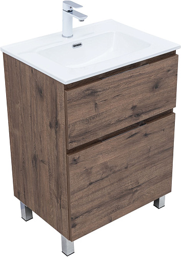 Тумба под раковину Aquanet Алвита New 60 00344127 напольная, дуб веллингтон табак Тумба под раковину Aquanet Алвита New 60 00344127 напольная, дуб веллингтон табак