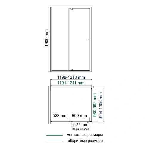 Боковая стенка WasserKRAFT Aula 11P10-RP100 хром Боковая стенка WasserKRAFT Aula 11P10-RP100 хром