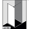 Картинка анонса товара «душевая перегородка kermi walk-in gia gx twf h-2000 mm (1000 mm) gx twf 10020 vpk»
