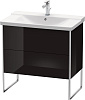 Картинка анонса товара «тумба под раковину duravit xsquare xs446104040 напольная 81 см черный глянцевый»
