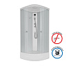 Картинка анонса товара «душевая кабина ng-5304-14 (900х900х2150) средний поддон (26см), стекло матовое белые профиля 53041423»