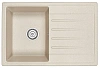 Кухонная мойка Granula 7602, БЕЖЕВЫЙ, СтандАРТ кварц 760х500