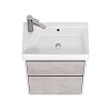 Тумба под раковину DREJA SLIM, 55 см, подвесная/напольная, 2 ящика, белый глянец / бетон 99.0502 Тумба под раковину DREJA SLIM, 55 см, подвесная/напольная, 2 ящика, белый глянец / бетон 99.0502