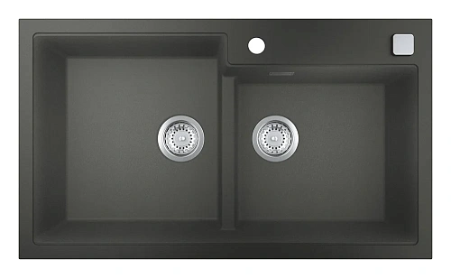Кухонная мойка GROHE K500 с 2 чашами, 860 x 500 мм, серый гранит (31649AT0) Кухонная мойка GROHE K500 с 2 чашами, 860 x 500 мм, серый гранит (31649AT0)