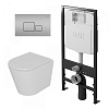 Картинка анонса товара «комплект унитаза d&amp;k ds1021604 dt1026016 с инсталляцией di8055119 и клавишей смыва db1519002»