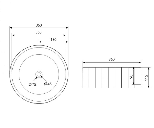 Раковина ABBER Bequem AC2111 накладная, белая Раковина ABBER Bequem AC2111 накладная, белая