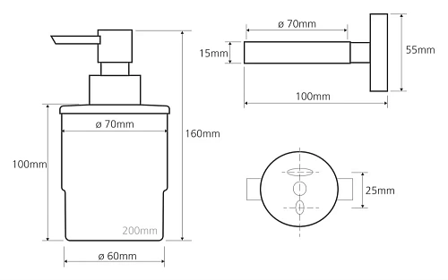 Дозатор жидкого мыла Bemeta OMEGA 138709041 Дозатор жидкого мыла Bemeta OMEGA 138709041