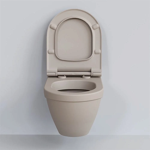 Крышка-сиденье Ambassador Nord 132T20401S (тонкое) бежевый матовое Крышка-сиденье Ambassador Nord 132T20401S (тонкое) бежевый матовое