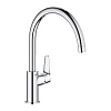 Картинка анонса товара «смеситель для кухни grohe baucurve, высокий излив, хром (31231001)»