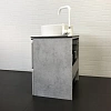 Тумба с раковиной Comforty Эдинбург-60-2 00-00005701 бетон светлый с черной столешницей и раковиной 9111 Тумба с раковиной Comforty Эдинбург-60-2 00-00005701 бетон светлый с черной столешницей и раковиной 9111