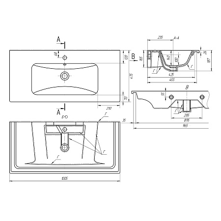 Раковина MYJOYS Эйфория-100 Раковина MYJOYS Эйфория-100