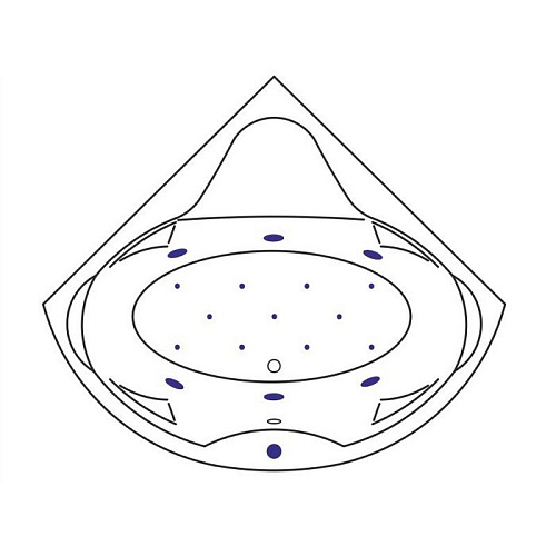 Акриловая ванна EXCELLENT Konsul 150x150 RELAX хром WAEX.KON15.RELAX Акриловая ванна EXCELLENT Konsul 150x150 RELAX хром WAEX.KON15.RELAX