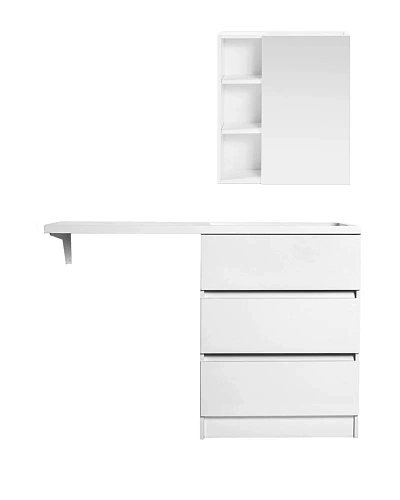 Тумба с раковиной Orange Sistema ST-70TUW+RAR напольная, правая 130 см под стиральную машину, белый Тумба с раковиной Orange Sistema ST-70TUW+RAR напольная, правая 130 см под стиральную машину, белый