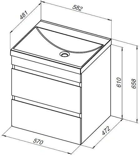 Тумба с раковиной Aquanet Нота new 58 00335875 дуб веллингтон табак Тумба с раковиной Aquanet Нота new 58 00335875 дуб веллингтон табак