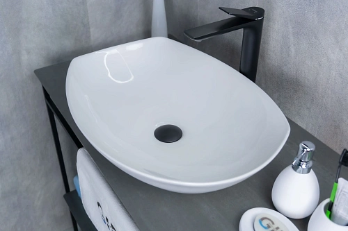 Раковина Gid N9137 51177 накладная белая 56x40x16 Раковина Gid N9137 51177 накладная белая 56x40x16