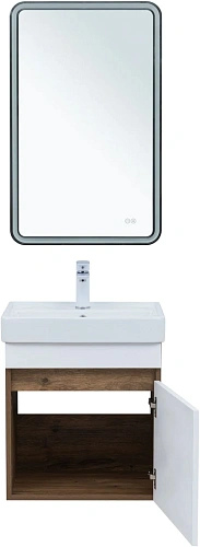 Тумба под раковину Aquanet Оптима 50 00344790 дуб рустикальный/белый сатин Тумба под раковину Aquanet Оптима 50 00344790 дуб рустикальный/белый сатин