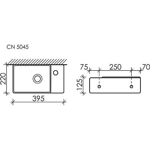 Раковина Ceramica Nova ELEMENT CN5045 белый подвесная Раковина Ceramica Nova ELEMENT CN5045 белый подвесная