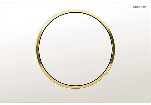 Клавиша смыва Geberit 115.758.KK.5 Sigma10 пластик, белый/золото Клавиша смыва Geberit 115.758.KK.5 Sigma10 пластик, белый/золото