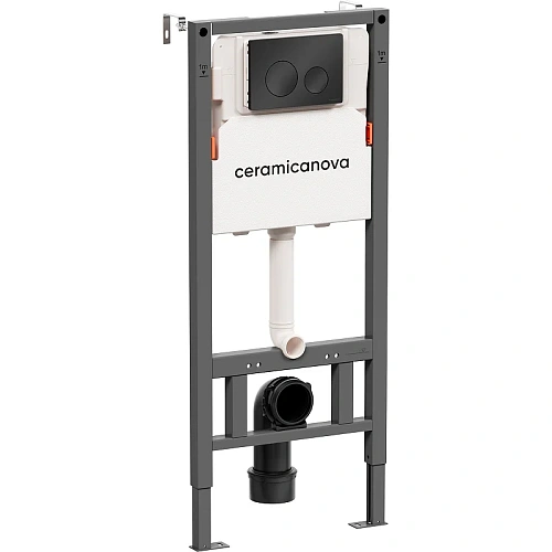 Инсталляция для унитаза Ceramica Nova Balance CN121001MB с кнопкой смыва Circle черный матовый Инсталляция для унитаза Ceramica Nova Balance CN121001MB с кнопкой смыва Circle черный матовый